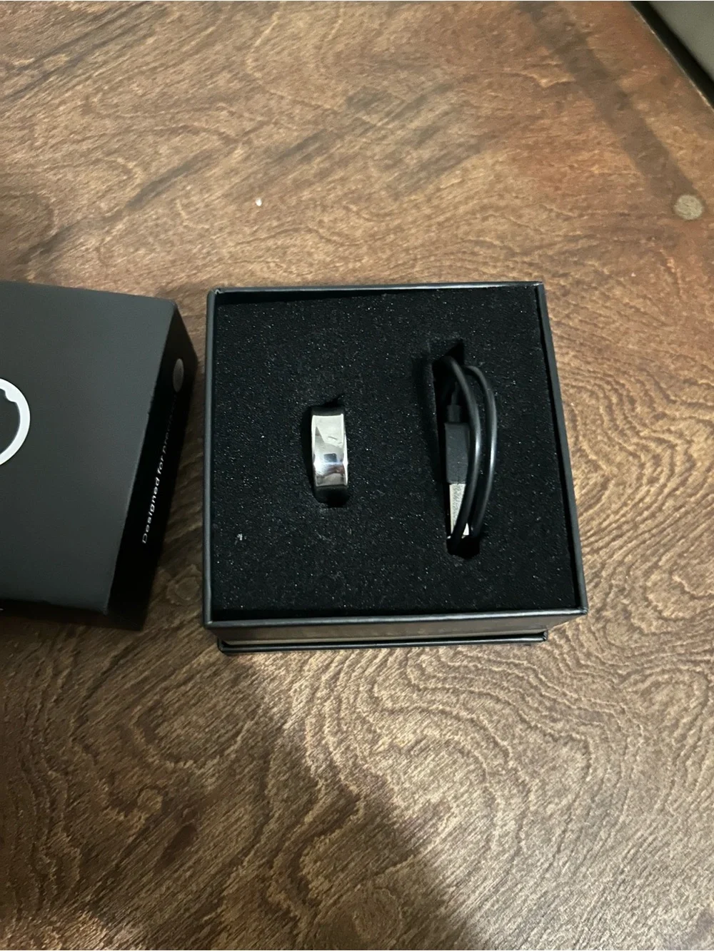 Halo Black and Gold Jewelry Ring Box